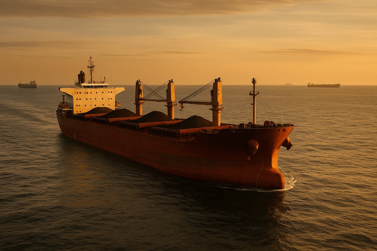 Dry bulk cargo — loose commodities loaded into a bulk carrier vessel